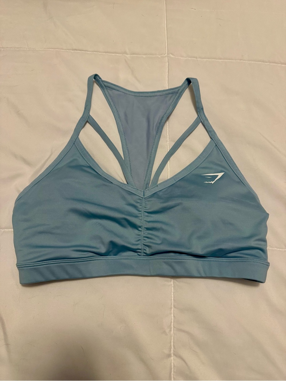 Gymshark Dusty Blue Strappy Racerback Sports Bra